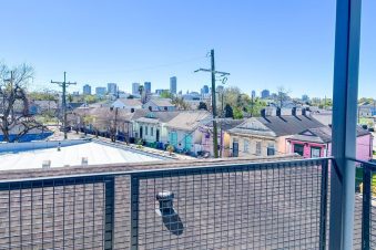 St. Bernard Circle Apartments Balcony Skyline