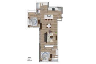 St. Bernard Circle Apartments Floorplan